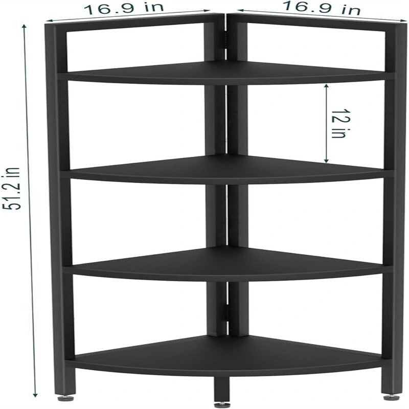 Étagère d'angle à 4 niveaux – 25,1P x 16,9L x 51H