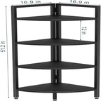 Étagère d'angle à 4 niveaux – 25,1P x 16,9L x 51H