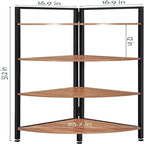 Étagère d'angle à 4 niveaux – 25,1P x 16,9L x 51H