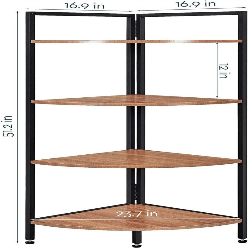 Étagère d'angle à 4 niveaux – 25,1P x 16,9L x 51H