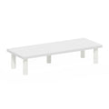 Support rehausseur d'écran – Bois composite conforme à la norme CARB et tubes en acier, blanc, assemblage sans outil