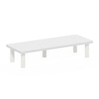 Support rehausseur d'écran – Bois composite conforme à la norme CARB et tubes en acier, blanc, assemblage sans outil