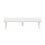 Support rehausseur d'écran – Bois composite conforme à la norme CARB et tubes en acier, blanc, assemblage sans outil