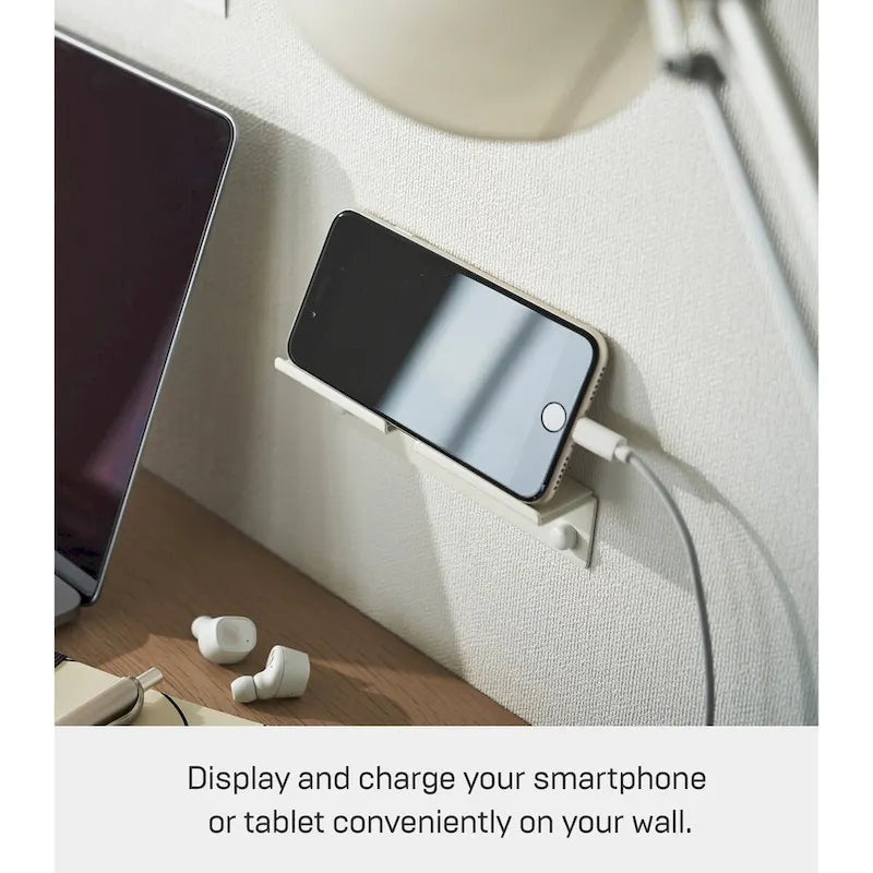 Support mural pour téléphone Yamazaki Home, acier, supporte 1 kg - L 3,2 x l 14 x H 3,3 cm