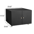 Meuble de bureau, armoire pour photocopieuse, meuble bas en acier à 2 portes, caisson mobile