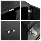 Meuble de bureau, armoire pour photocopieuse, meuble bas en acier à 2 portes, caisson mobile