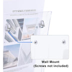 Présentoir de documents en acrylique transparent pour brochures, classement de bureau et magazines