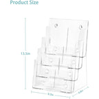 Présentoir de documents en acrylique transparent pour brochures, classement de bureau et magazines