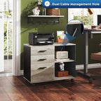 Meuble de classement en bois à 3 tiroirs - 15.7P x 31.3L x 24.7H