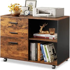 Meuble de classement en bois à 3 tiroirs - 15.7P x 31.3L x 24.7H