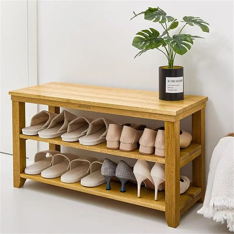 Banc à 2 niveaux en bois robuste - 11.81P x 31.5L x 16.54H