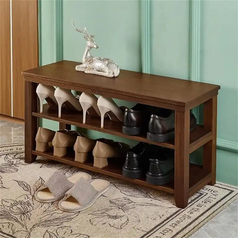 Banc à 2 niveaux en bois robuste - 11.81P x 31.5L x 16.54H