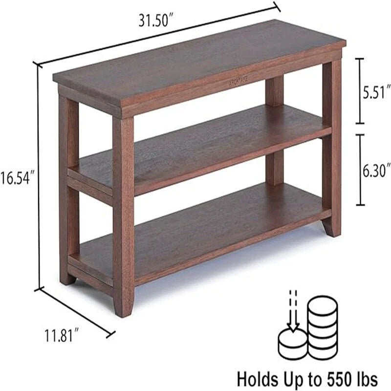 Banc à 2 niveaux en bois robuste - 11.81P x 31.5L x 16.54H