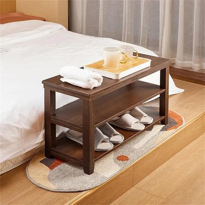 Banc à 2 niveaux en bois robuste - 11.81P x 31.5L x 16.54H