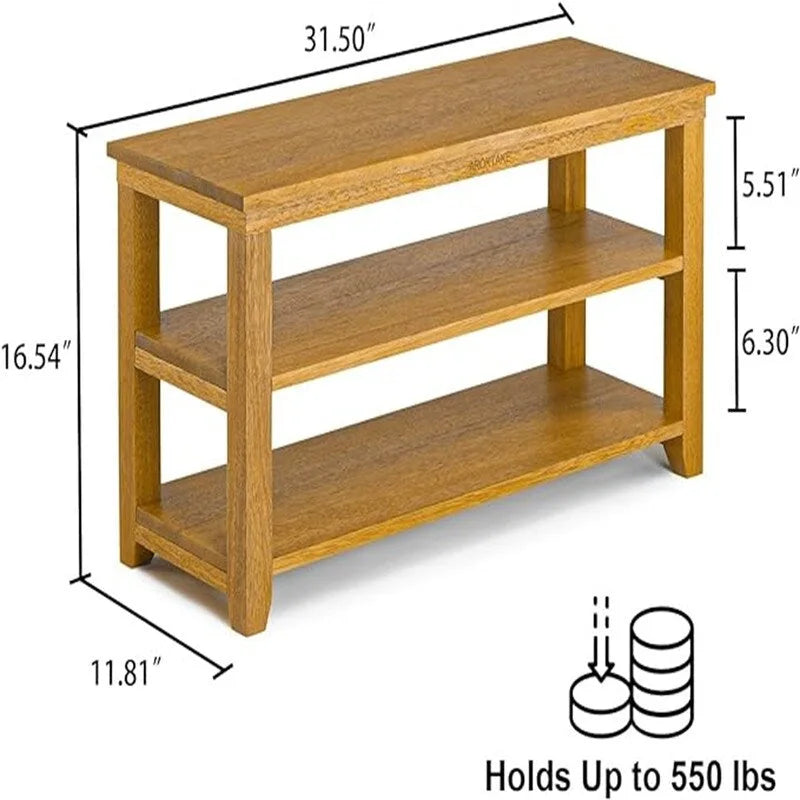 Banc à 2 niveaux en bois robuste - 11.81P x 31.5L x 16.54H