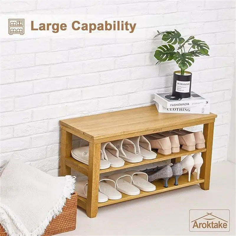 Banc à 2 niveaux en bois robuste - 11.81P x 31.5L x 16.54H