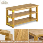 Banc à 2 niveaux en bois robuste - 11.81P x 31.5L x 16.54H