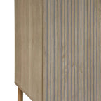 Black & Light Brown 2-Door Storage Cabinet – Adjustable Shelf, Euro Hinges, Cylindrical Legs