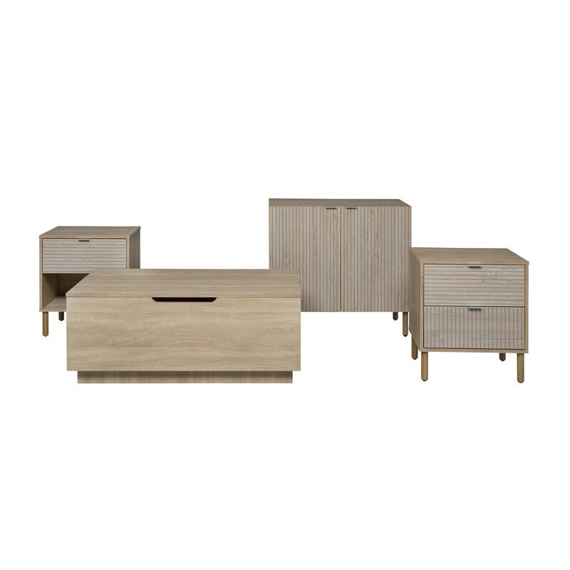 Black & Light Brown 2-Door Storage Cabinet – Adjustable Shelf, Euro Hinges, Cylindrical Legs