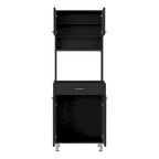 Pantry Piacenza,Two Double Door Cabinet, Black Wengue Finish,High quality and durable