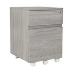 Classeur mobile à 2 tiroirs avec serrure – MDF gris veiné, 22,75H x 15,75W, Rangement de bureau