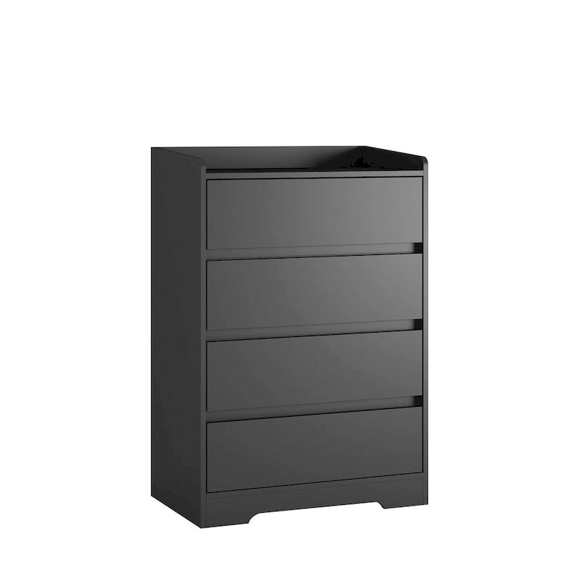 Commode Moderne en Bois à 4 Tiroirs – Panneau de Particules E1, Kit Anti-Basculement, 65 cm (L) x 97.5 cm (H)