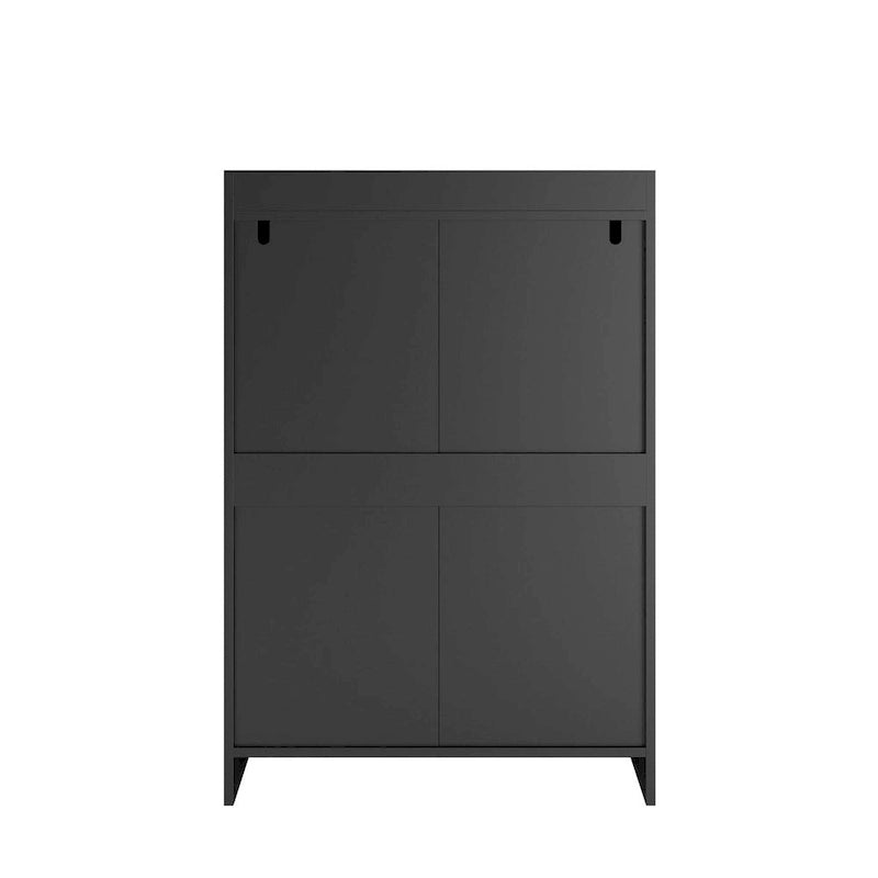 Commode Moderne en Bois à 4 Tiroirs – Panneau de Particules E1, Kit Anti-Basculement, 65 cm (L) x 97.5 cm (H)