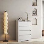 Commode Moderne en Bois à 4 Tiroirs – Panneau de Particules E1, Kit Anti-Basculement, 65 cm (L) x 97.5 cm (H)