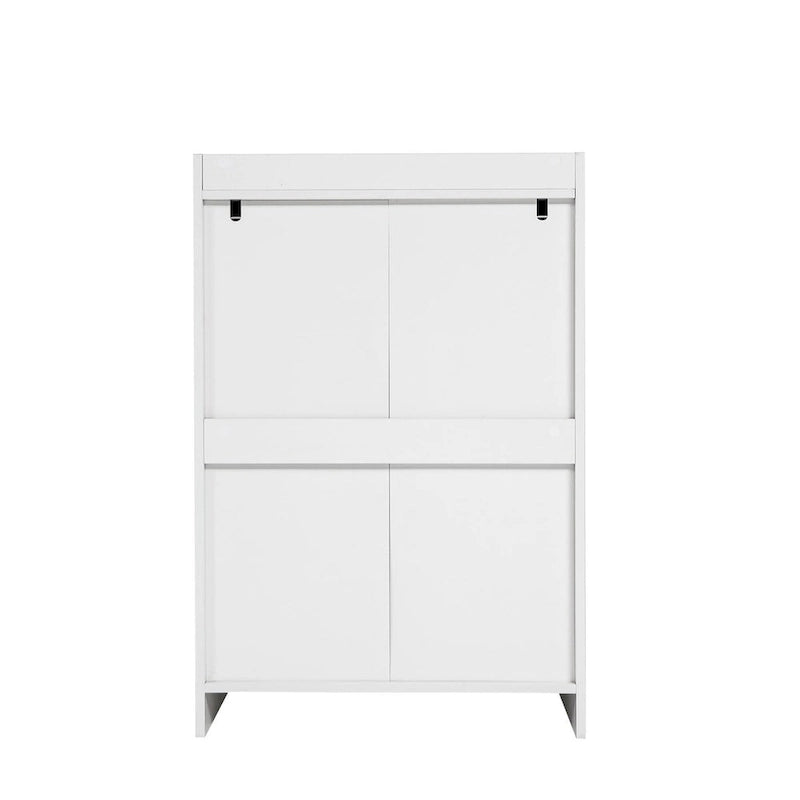 Commode Moderne en Bois à 4 Tiroirs – Panneau de Particules E1, Kit Anti-Basculement, 65 cm (L) x 97.5 cm (H)