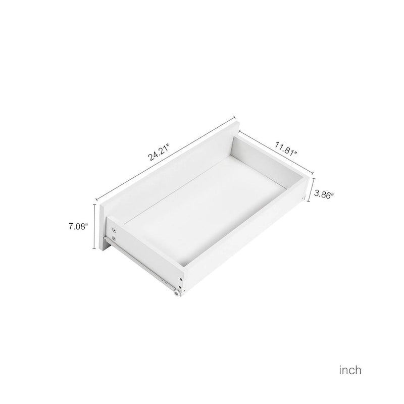 Commode Moderne en Bois à 4 Tiroirs – Panneau de Particules E1, Kit Anti-Basculement, 65 cm (L) x 97.5 cm (H)