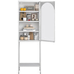 Vitrine de rangement en métal et verre - Bibliothèque cubique à 5 niveaux avec 3 étagères réglables