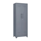 Armoires de rangement métalliques, Armoire à outils avec porte verrouillable, Organisateur et rangement pour balais hauts, Grande armoire de rangement pour cuisine