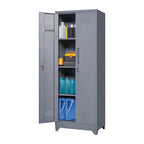 Armoires de rangement métalliques, Armoire à outils avec porte verrouillable, Organisateur et rangement pour balais hauts, Grande armoire de rangement pour cuisine